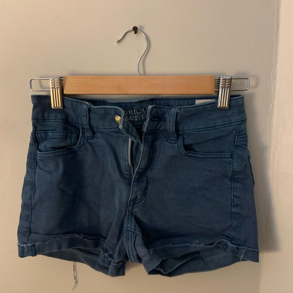 Blue washed denim shorts - Picture 2 of 2